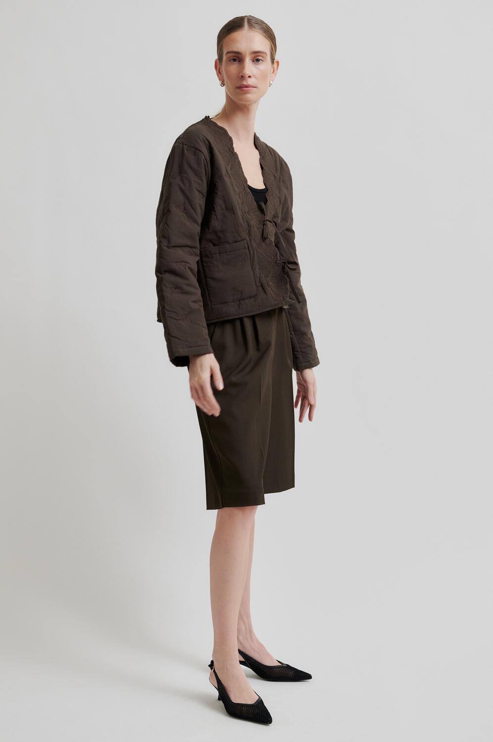 Neel shorts - Dark Brown Melange